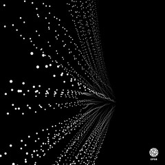 Point Flow. Design Template. Abstract Vector Illustration.