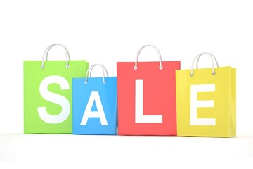 sale written on shopping bag