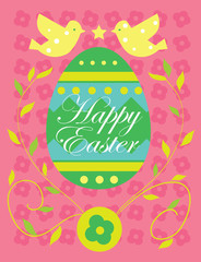 Happy Easter, Raster easter card, easter background
