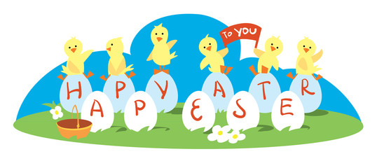 Happy Easter. Easter egg, easter background. Set of Easter egg icon. Easter egg with animals. Raster illustration.