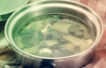 Bok choy soup
