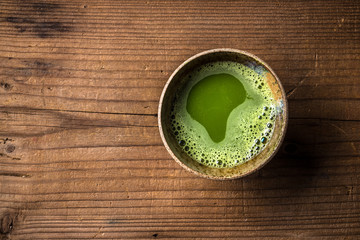 Green matcha tea