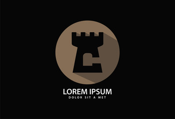 Castle Icon Vector Logo