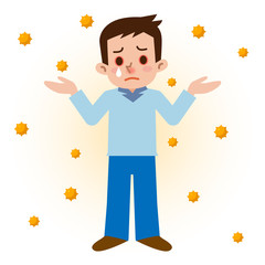 花粉症の男性