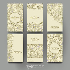 floral ornament vector brochure template. Flyer Layout