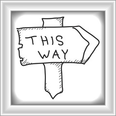 Simple doodle of a signpost