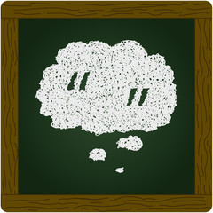 Simple doodle of a quote thought bubble