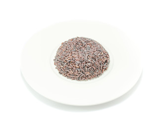  Thai rice-berry on plate