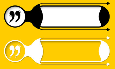 Two vector buttons with quotation mark