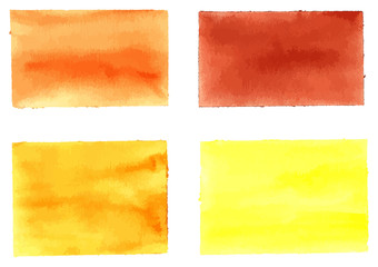 Collection of watercolor rectangles for design
