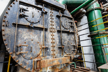 The old factory abstract background of industrial equipment