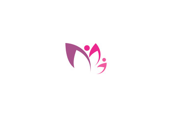 Creative beautiful butterfly icon logo