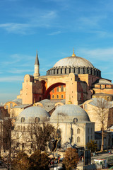 Hagia Sophia in Istanbul with nice blue sky