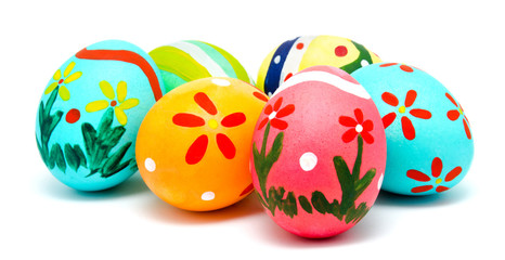 Perfect colorful handmade easter eggs