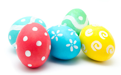 Perfect colorful handmade easter eggs