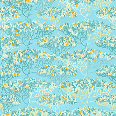 Stylized abstract autumn tree illustration