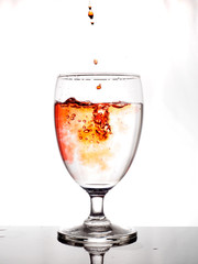 wine glass with water