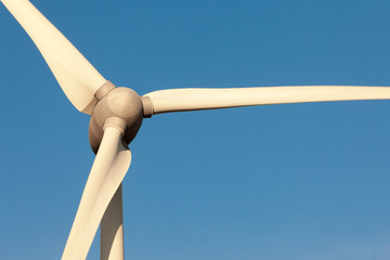 close up of a wind turbine