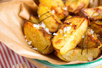 Roasted potato wedges