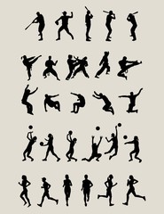 Sport Set Silhouettes, art vector design