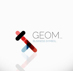 Logo, linear abstract geometric icon