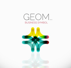 Logo, linear abstract geometric icon