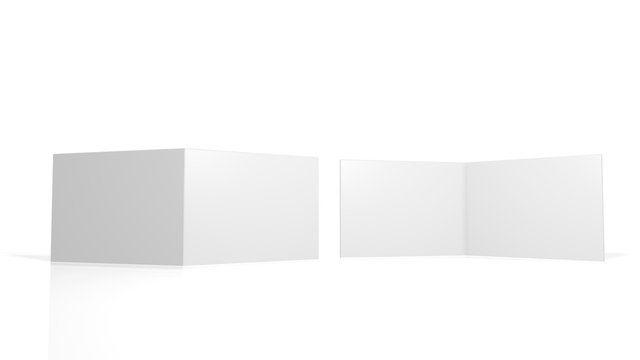 Blank Folded Card - 4-Page - DinA4/A5/A6 (Klappkarte) - Horizontal