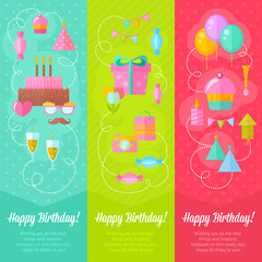 Festive birthday congratulation cards