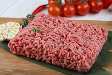 Micned raw Beef
