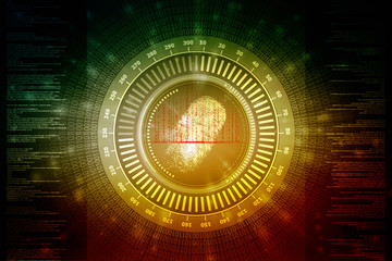 Fingerprint Scanning Technology Concept Illustration