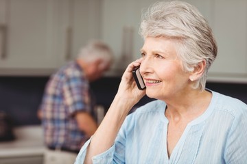 Senior woman talking on phone