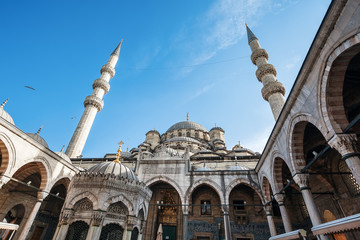 The Yeni Mosque, New Mosque or Mosque of the Valide Sultan, Istanbul, Turkey