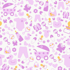 Baby seamless pattern background