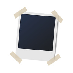 photo frame on plaid background