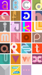Vector Abstract Font