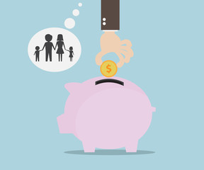 Saving Money Concept Vector