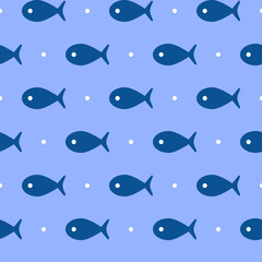 Vector seamless fish pattern