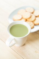 hot matcha latte