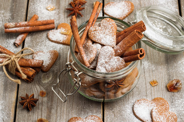 Handmade heart cookies for Valentines day