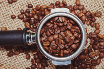 coffee beans on wooden table