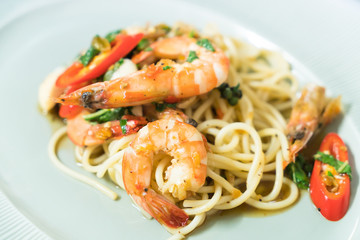 Spicy Spaghetti shrimp