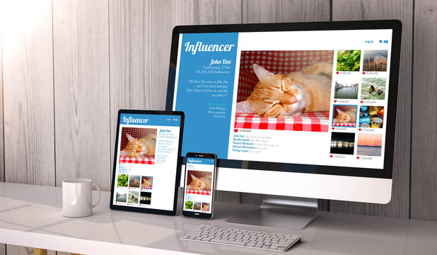 devices responsive on workspace influencer marketing online