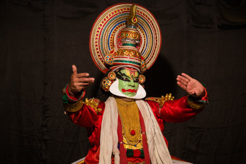Kathakali show. Varkala, Kerala, India