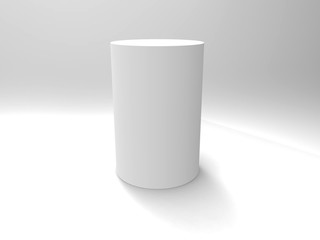 Cylinder - 3d white shape