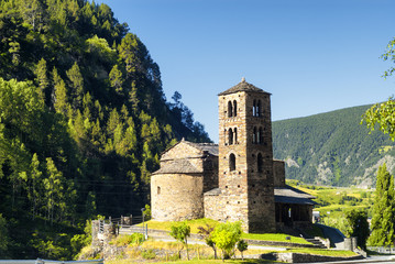 Romanesque church in Andorra - obrazy, fototapety, plakaty