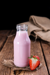 Homemade Strawberry Milk (selective focus)