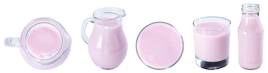 Strawberry Milk isolated on white