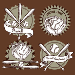Sketch baseball emblems