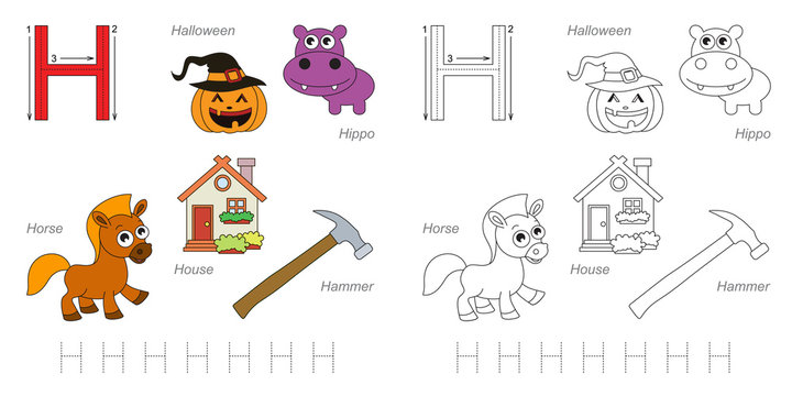 Pictures for letter H