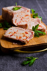 Meat terrine with bacon